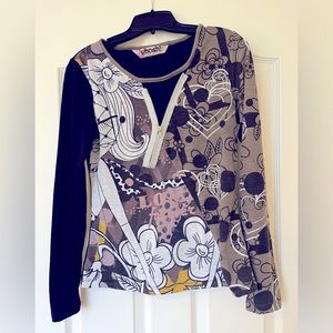 Floral Graphic Long Sleeved Shirt